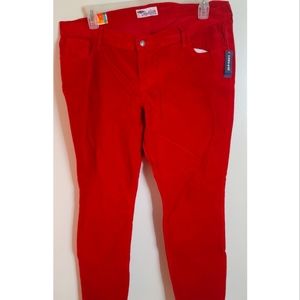 Old Navy Rockstar corduroy jeans 18 red